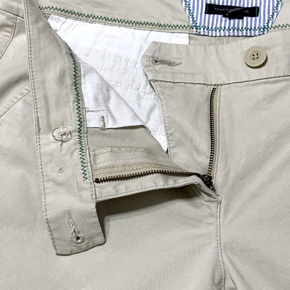 Tommy Hilfiger Khakis/Chinos Beige Women Size 12 Ankle Slit Hem 2 Front Pockets - Picture 8 of 11